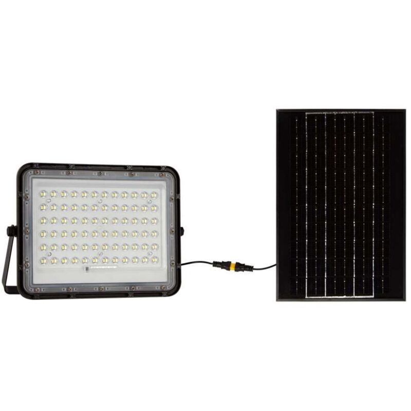 VT-120W Faro Led 15W Nero con Pannello Solare e