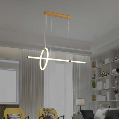 V-TAC 16W LED Pendelleuchte Modernes Design Warmweiß Goldfarbe