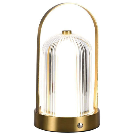 V-TAC 1W 120190 Gold Wiederaufladbare LED Tischlampe, Touch CCT 3in1