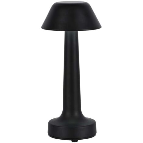V-TAC 1W LED Tischlampe Schwarz Wiederaufladbar mit USB C Touch Dimmbar 3in1