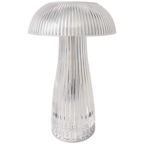 V-TAC 1W wiederaufladbare LED-Tischlampe, transparent, Touch CCT 3-in-1