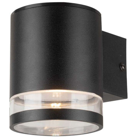 V-TAC 1W zylindrische LED-Gartenlampe mit Solarpanel, Schwarz, Warmweiß, IP54