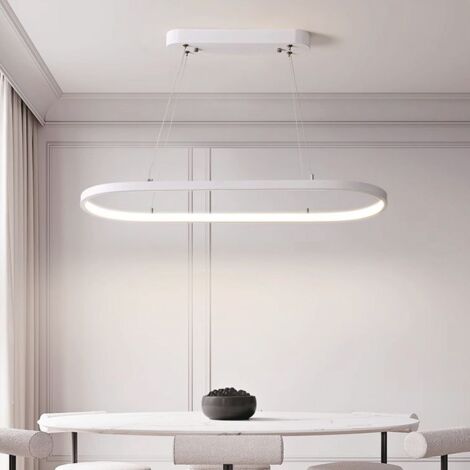 V-TAC 24W LED Pendelleuchte aus weißem Metall 8020100cm Naturweiß