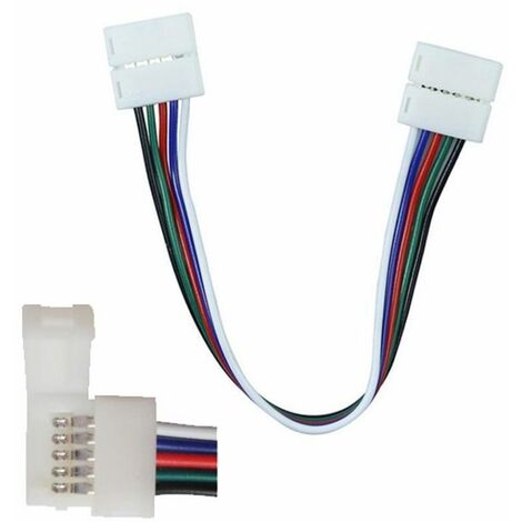 V-TAC 2587 Connecteur Flexible pour Bande LED RGB+W SMD5050 Multicolore avec 2 Clips 5 Broches