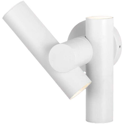 V-TAC 2Faretti LED Da Muro 6W Doppio Fascio Regolabile a 360° Bianco Bianco Caldo IP44