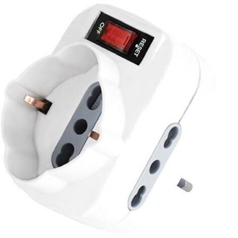 V-TAC 2P+T 10/16A Schuko-Steckdosenleistenadapter mit drehbarem Stecker 1500W