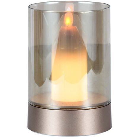 V-TAC 2W LED Tischkerze 2400mAh Akku USB wiederaufladbar Warmweiß Gold