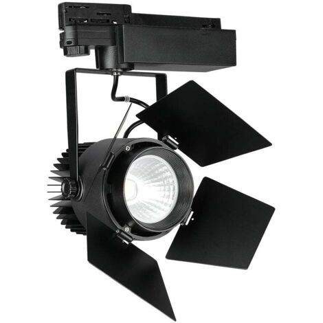 V-TAC 33W Samsung Chip LED-Schienenleuchte, Schwarz, Naturweiß