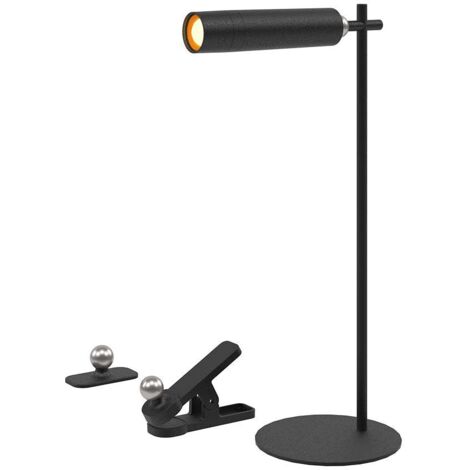 V-TAC 3W magnetische LED-Tischlampe, schwarz, wiederaufladbar, dimmbar, natürliches Weiß