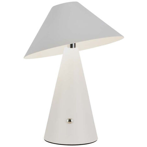 V-TAC 3W weiße wiederaufladbare Metall-LED-Tischlampe, Touch-dimmbar 3-in-1
