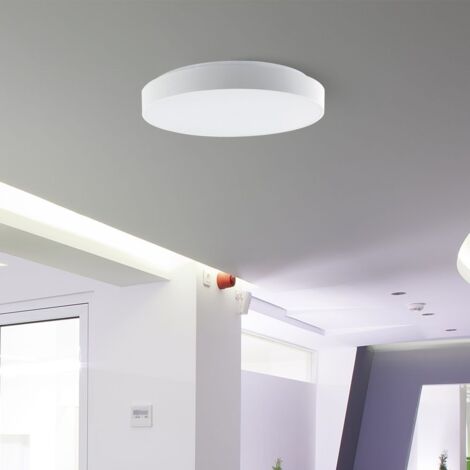 V-TAC 40 W LED-Deckenleuchte mit CCT 3-in-1-Fernbedienung, weiße Farbe, D395 mm, dimmbar, 3000–6500 K, elegante Abdeckung – 23589