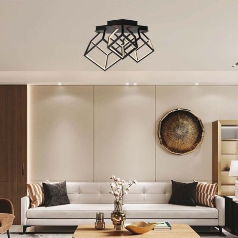 V-TAC 46W 3-Cube LED-Deckenleuchte, Schwarz, Warmweiß