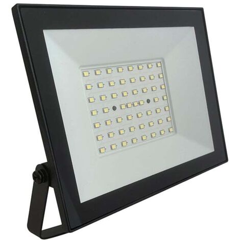 V-TAC 50W Slim E-Serie SMD LED Flutlicht mit integriertem Treiber Schwarz 6500K IP65