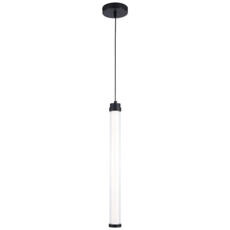 V-TAC 5W LED-Pendelleuchte in Röhrenform aus schwarzem und warmweißem Metall