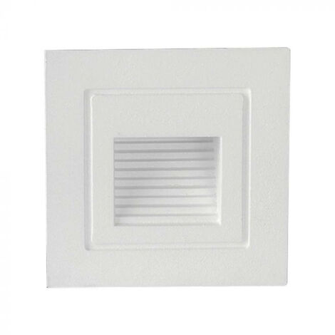 V-TAC 5W LED-Stufenleuchte, quadratisch, Einbaumontage, Weiß, Warmweiß, IP65