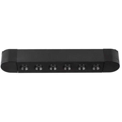 V-TAC 5W schmale magnetische Schienenleuchte, Schwarz, Naturweiß