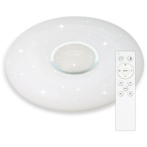 V-TAC 60W Runde LED Deckenleuchte Fernbedienung CCT 3in1 Sterneneffekt d:493mm h:80mm Dimmbar