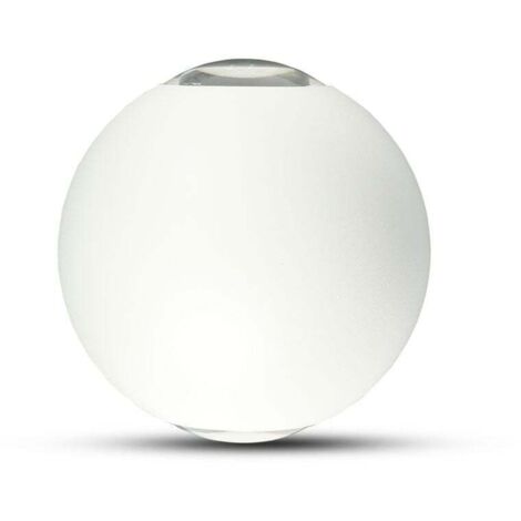 V-TAC 6W Sphärische LED-Wandleuchte Doppelstrahl Weiß Naturweiß IP65
