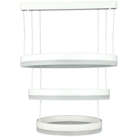 V-TAC 86W LED Pendelleuchte mit 3 Kreisen in warmweißem Metall dimmbar