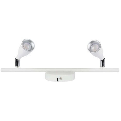 V-TAC 9W Doppel-LED-Wandstrahler mit verstellbarem Kopf, Weiß, Warmweiß, IP20