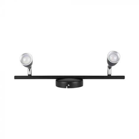 V-TAC 9W LED-Doppelwandstrahler mit verstellbarem Kopf, Schwarz, Naturweiß, IP20