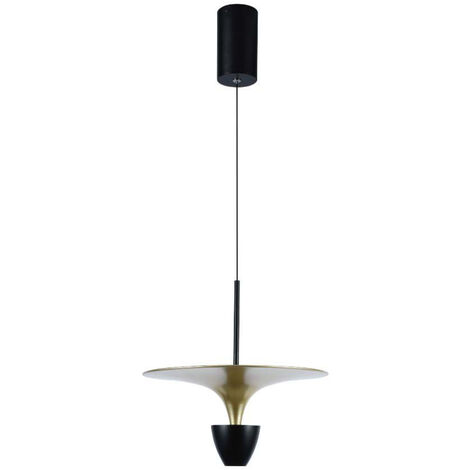 V-TAC 9W LED-Kronleuchter mit modernem Design 30320100cm Gold und Schwarz lackiert Farbe Naturweiß
