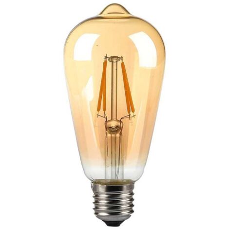 V-TAC Ampoule LED E27 8W ST64 Filament Ambre 2200K