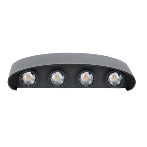 V-TAC Applique LED da Muro 7W Doppio Fascio Luminoso Corpo Nero Bianco Caldo IP65