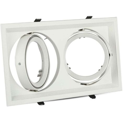 V-TAC AR111 Doppelte Aluminium-Tür zur flächenbündigen Montage, Weiß