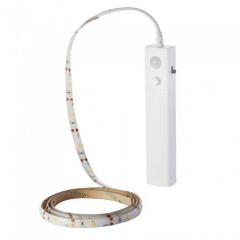 V-Tac – Bande LED 2573 avec capteur PIR – Lumière blanche chaude 3000K – Longueur 1 m – IP65 pour salles de bains et cuisines