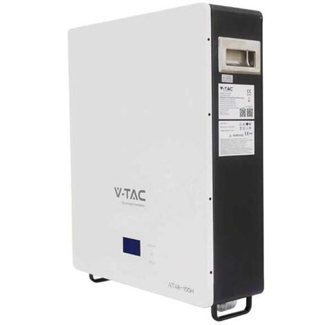 V-Tac Batteria BMS LiFePO4 51.2V 100Ah 5.12kWh per Inverter Impianto Fotovoltaico