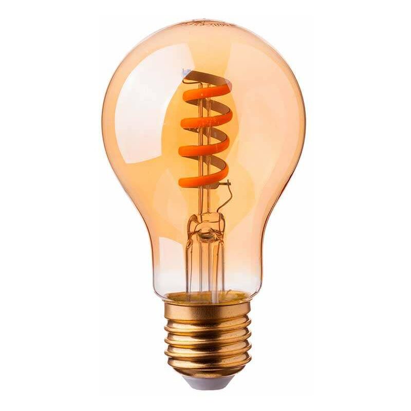 

Bombilla LED E27 filamento espiral gold cover A60 4W