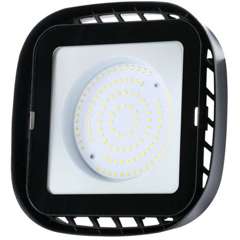 V-TAC Campana LED SMD Industriale cappellone 100W Quadrato Colore Nero luce 4000K IP65 - 10035
