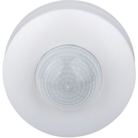 V-Tac – Détecteur de mouvement infrarouge 360° avec fil – Montage plafond/mur – Portée 12m – Sensibilité lumineuse réglable 3-2000 Lux - LED-SENSOR-360