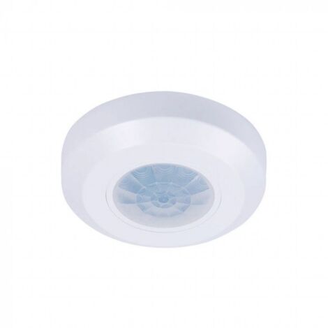 V-Tac – Détecteur de mouvement infrarouge 360° – Portée jusqu'à 8 m – Sensibilité ajustable de 3 à 2000 Lux – Installation murale ou plafond - VT-8091