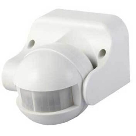 V-Tac – Détecteur de mouvement infrarouge IP44 12m – Angle de détection 180° – Installation murale – Corps en plastique blanc - VT-8048