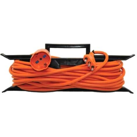 V-TAC Deutsches Verlängerungskabel und Buchse schuko 16A Italienischer Standard orange Farbe 30 Meter IP20 - SKU 8833