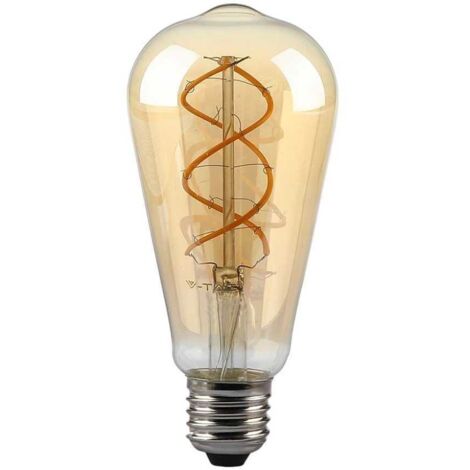 V-TAC E27 5W ST64 LED-Glühbirne, Bernstein-Filament, 1800K, dimmbar