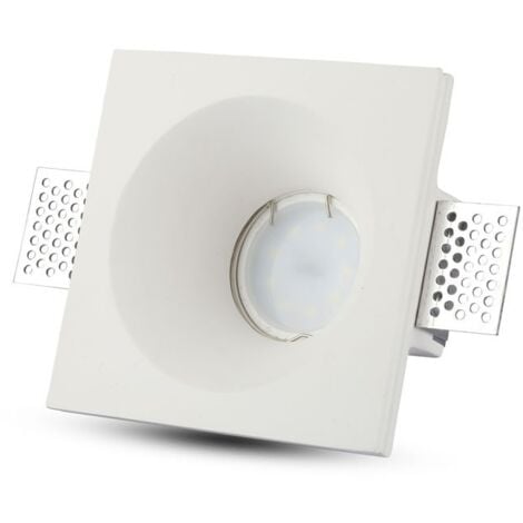 V-tac eingelassener quadratischer gipsscheinwerfer gu10 ip20 weiß vt-859sq 3696