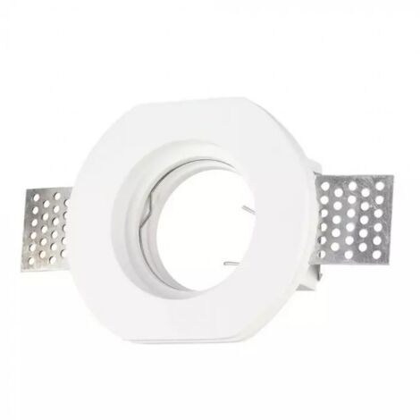 V-tac faretto ad incasso rotondo  attacco gu10 in gesso colore bianco vt-764 3650