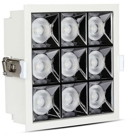 V-TAC Faretto LED Chip Samsung da Incasso 36W (94W) UGR19 36° Bianco Caldo CRI90