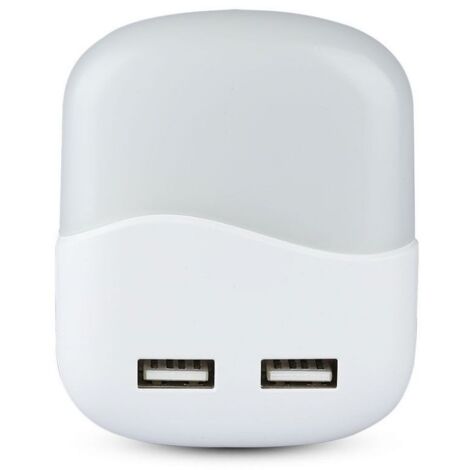 V-TAC Faretto LED Chip Samsung Segnapasso Notturno 0,45W Sensore Crepuscolare Bianco Caldo IP20
