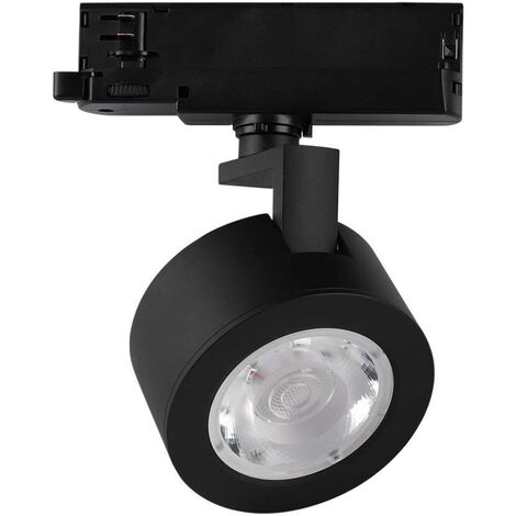 V-TAC Faretto LED COB da Binario Trifase 30W Colore Nero 35° CCT 3in1