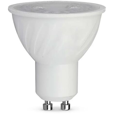 V-TAC Faretto LED GU10 6W lampadina Dimmerabile 6500K 38° – Copertura Trasparente, Bianco – SKU 211971