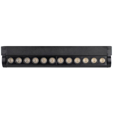 V-TAC Faretto LED Lineare da Binario Magnetico Regolabile 12W Colore Nero Bianco Naturale IP20