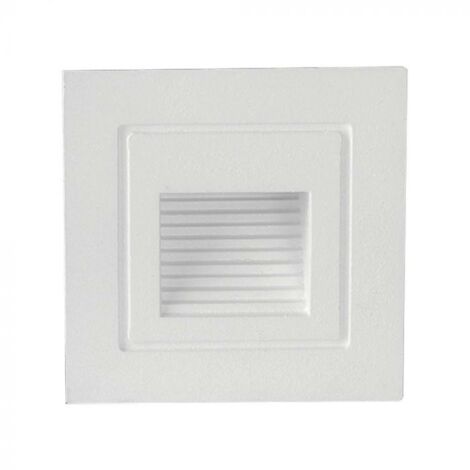 V-TAC Faretto LED Segnapasso Quadrato Montaggio a Incasso 3W Colore Bianco Bianco Caldo IP65