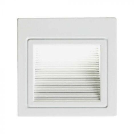 V-TAC Faretto LED Segnapasso Quadrato Montaggio a Incasso 3W Colore Bianco Bianco Naturale IP20