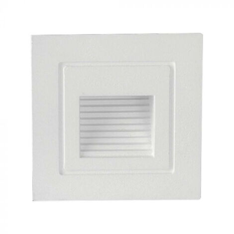 V-TAC Faretto LED Segnapasso Quadrato Montaggio a Incasso 5W Colore Bianco Bianco Caldo IP65