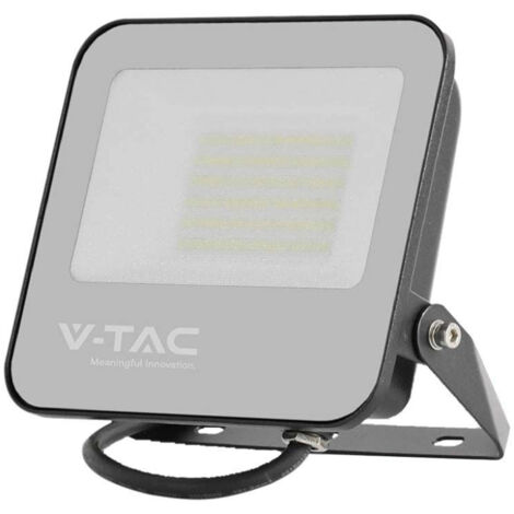 V-TAC Faro LED 185LM/W 50W Colore Nero 6500K IP65