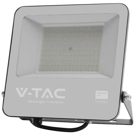 V-TAC Faro LED SMD Chip Samsung 100W 135lm/W Colore Nero Bianco Freddo IP65